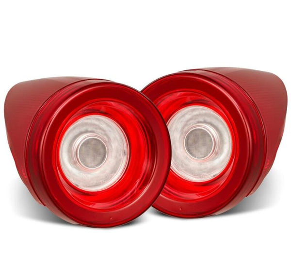 AlphaRex 10-15 Ferrari 458 NOVA-Series Prismatic LED Tail Lights Red Clear - Bull Strap