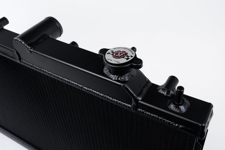 CSF 08-15 Subaru Impreza WRX/STI 1-Row 31mm High-Performance Aluminum Radiator - Black - Bull Strap