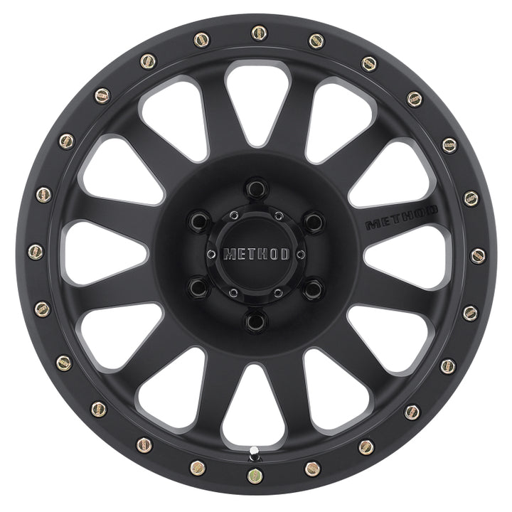 Method MR304 Double Standard 17x8.5 0mm Offset 6x135 94mm CB Matte Black Wheel - Bull Strap