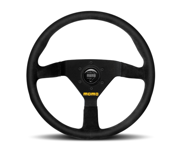 Momo MOD78 Steering Wheel 320 mm - Black Suede/Black Spokes - Bull Strap