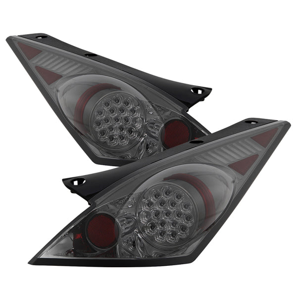 Spyder Nissan 350Z 03-05 LED Tail Lights Smoke ALT-YD-N350Z02-LED-SM - Bull Strap