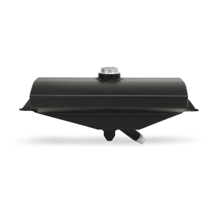 Mishimoto 2015+ Ford F-150 Aluminum Expansion Tank - Micro-Wrinkle Black - Bull Strap