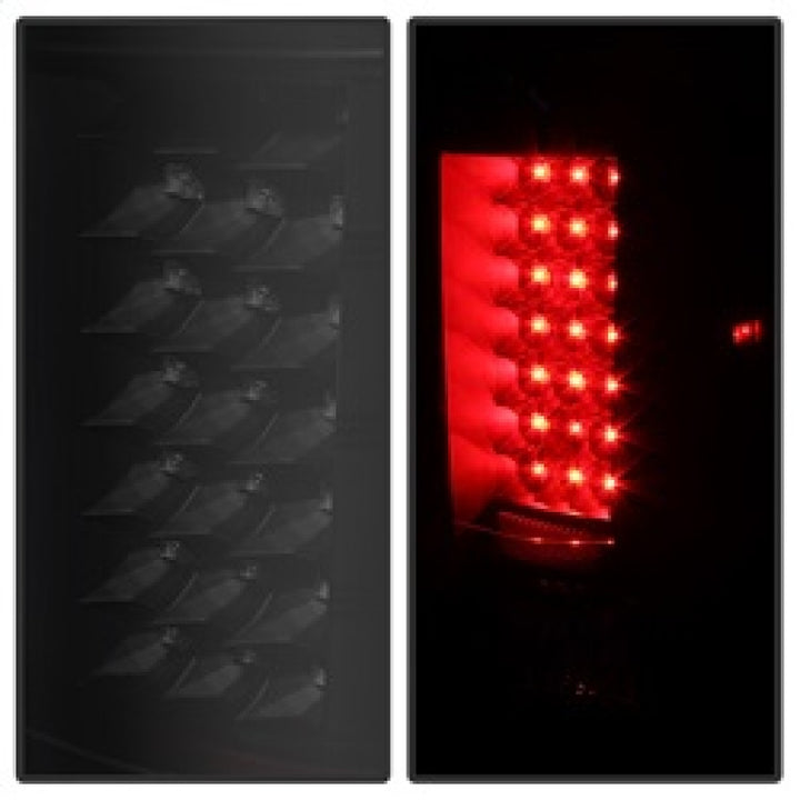 xTune Chevy Silverado 07-13 LED Tail Lights Black Smoke ALT-JH-CS07-LED-BKSM - Bull Strap