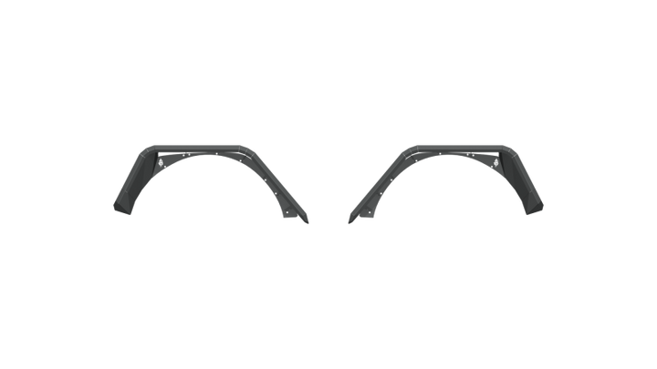 Road Armor 18-20 Jeep Wrangler JL Stealth Rear Fender Flare Body Armor - Tex Blk - Bull Strap