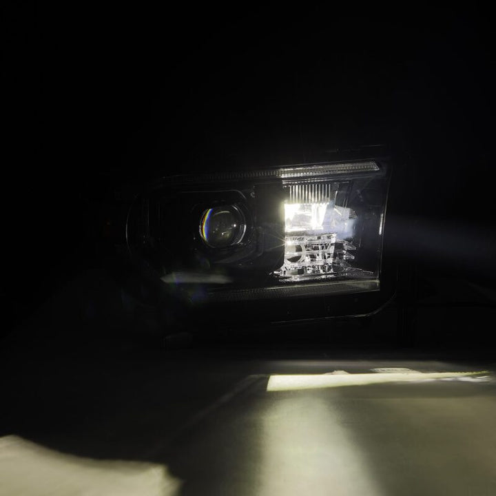 AlphaRex 07-13 Toyota Tundra/08-17 Toyota Sequoia G2 PRO-Series Projector Headlights Alpha-Black - Bull Strap