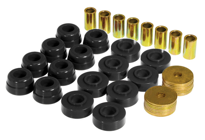 Prothane 73-82 Chevy Corvette Body Mount Kit - Black - Bull Strap