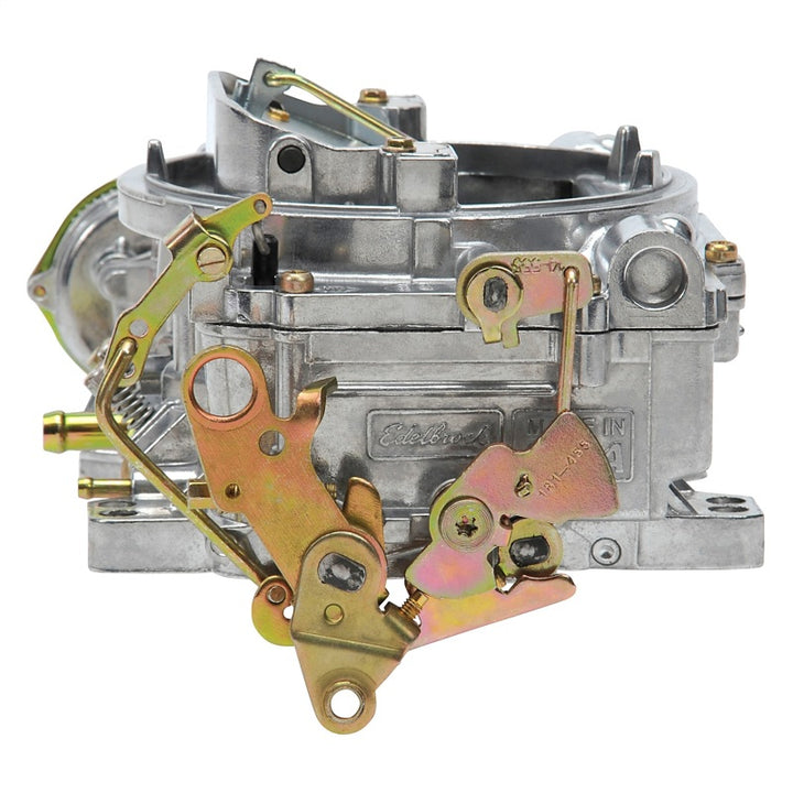 Edelbrock Carburetor Performer Series 4-Barrel 600 CFM Electric Choke Satin Finish - Bull Strap