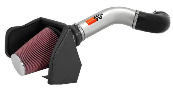 K&N 99-04 Chevy Silverado V8-4.8/5.3L Polished High Flow Performance Kit - Bull Strap