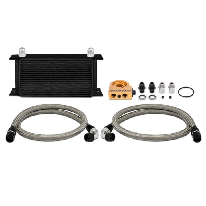 Mishimoto Universal 19 RowThermostatic Oil Cooler Kit - Black - Bull Strap