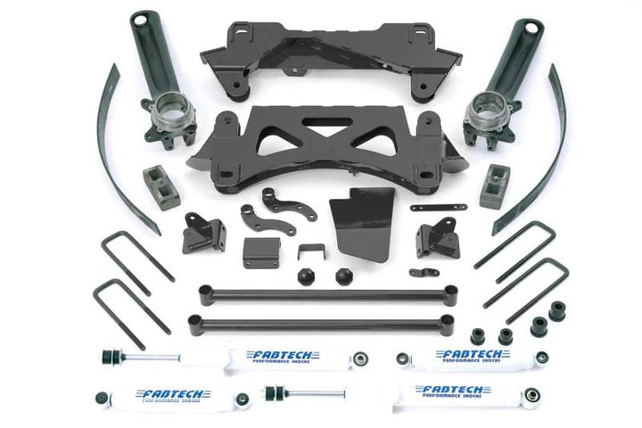 Fabtech 95.5-04 Toyota Tacoma 6 Cyl 2/4WD 6 Lug 6in Perf Sys w/Perf Shks - Bull Strap