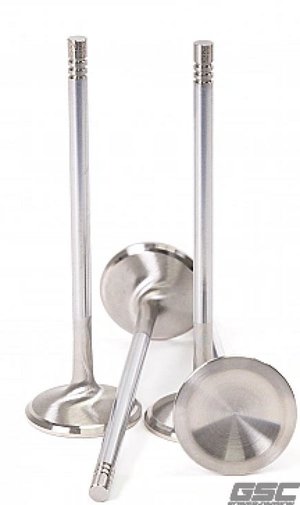 GSC P-D Toyota Supra/BMW B58 / BMW M3/M4 S58 Chrome Polished 28.5mm Head Exhaust Valve - Set of 12 - Bull Strap