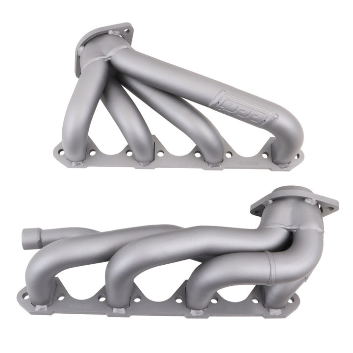 BBK 87-95 Ford F150 Truck 5.8 351 Shorty Unequal Length Exhaust Headers - 1-5/8 Titanium Ceramic - Bull Strap