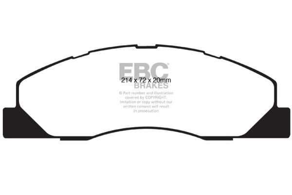EBC 09-11 Dodge Ram 2500 Pick-up 5.7 2WD/4WD Extra Duty Front Brake Pads - Bull Strap