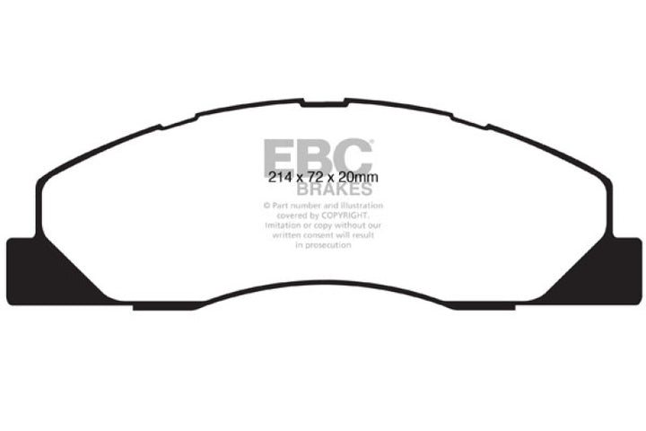 EBC 09-11 Dodge Ram 2500 Pick-up 5.7 2WD/4WD Extra Duty Front Brake Pads - Bull Strap