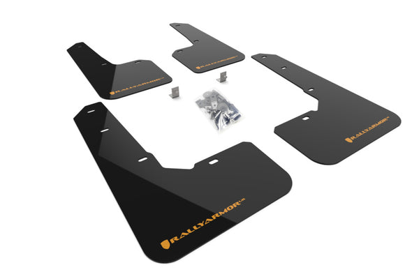 Rally Armor 22-25 Subaru Outback Wilderness Black Mud Flap Wild Orange Logo - Bull Strap