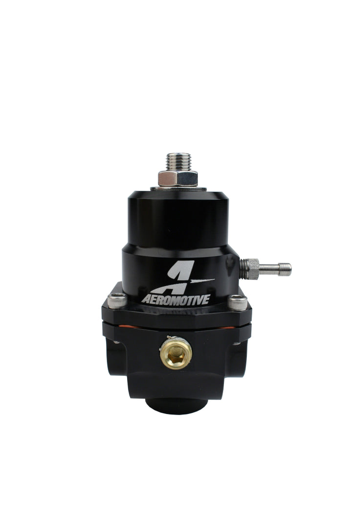 Aeromotive Adjustable Regulator - 35-75PSI - .188 Valve - (2) -08 Inlets/-08 Return - Bull Strap