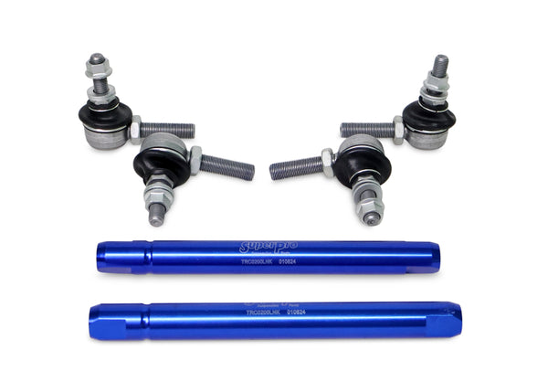 SuperPro 2004 Mazda 3 i Front HD Adjustable End Link Set (10mm Studs 254mm to 305mm) - Bull Strap