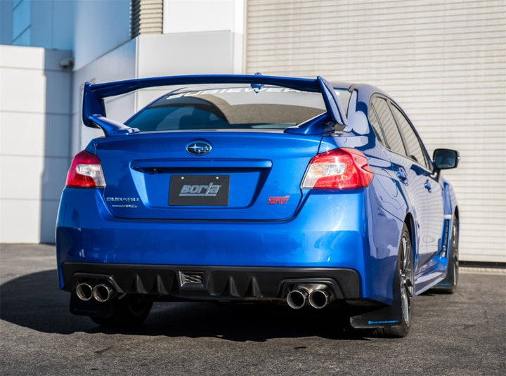 Borla 15-16 Subaru WRX / STI 2.5L S-Type Cat-Back Exhaust Quad Rd RL Tips - Bull Strap