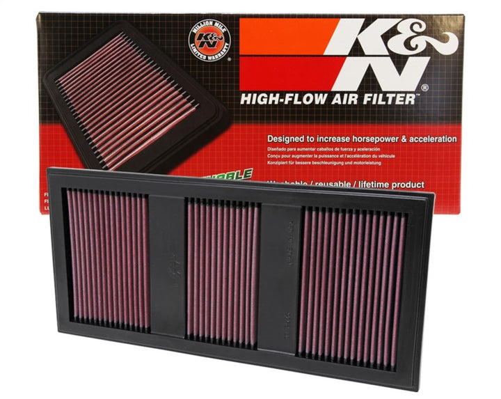 K&N Replacement Air Filter 11 Mercedes Benz C350/CLS350/E300/GLK350/ML350/S350 / 11-12 E350/SLK350 - Bull Strap