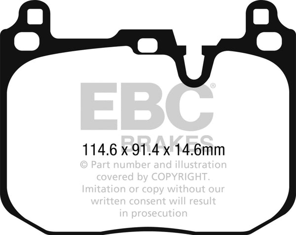 EBC 2015+ Mini Cooper John Cooper Works Yellowstuff Front Brake Pads - Bull Strap