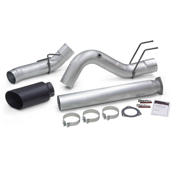 Banks Power 2017 Ford 6.7L 5in Monster Exhaust System - Single Exhaust w/ Black Tip - Bull Strap