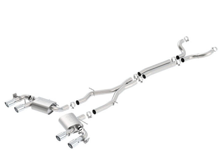 Borla 2017+ Chevy Camaro ZL1 6.2L S-Type Catback Exhaust w/ Dual Split Rear Exit - Bull Strap