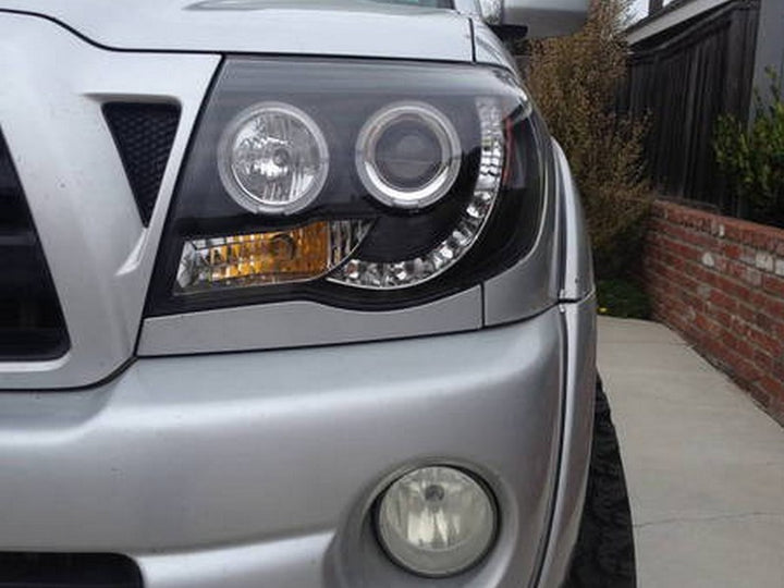 Spyder Toyota Tacoma 05-11 Projector Headlights LED Halo LED Black High H1 Low H1 PRO-YD-TT05-HL-BK - Bull Strap