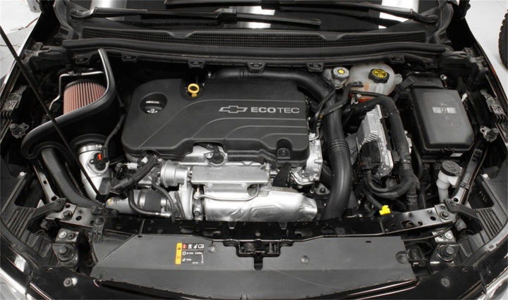 K&N 17-18 Chevy Cruze 1.4L Turbo Silver Typhoon Short Ram Intake - Bull Strap