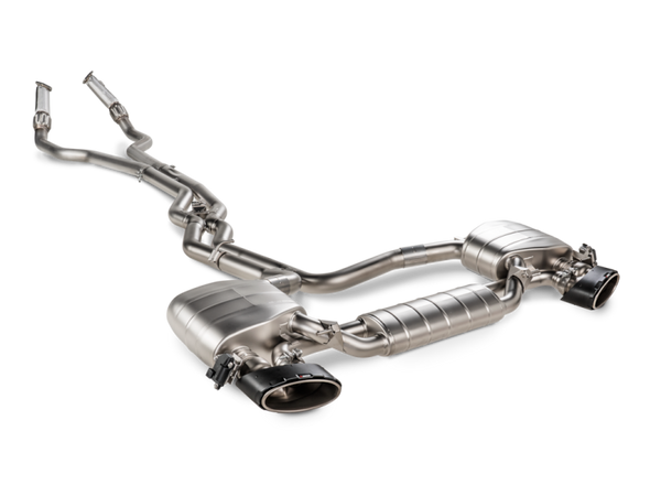 Akrapovic 2023 Audi RS6 Avant (C8) Evolution Line Cat Back (Titanium) (Req Link Pipe Set) - Bull Strap