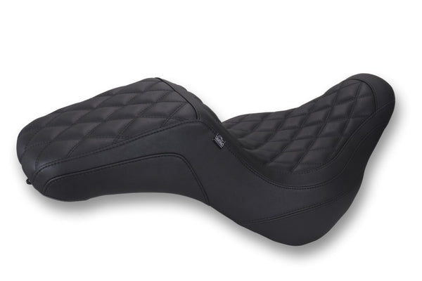 Mustang 18-25 HD Dble Diamond Squareback Low Rider S and El Diablo, Sport Glide Black - Bull Strap