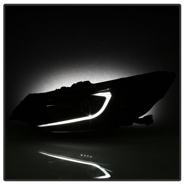 xTune 09-14 Acura TSX Projector Headlights - Light Bar DRL - Black (PRO-JH-ATSX09-LB-BK) - Bull Strap