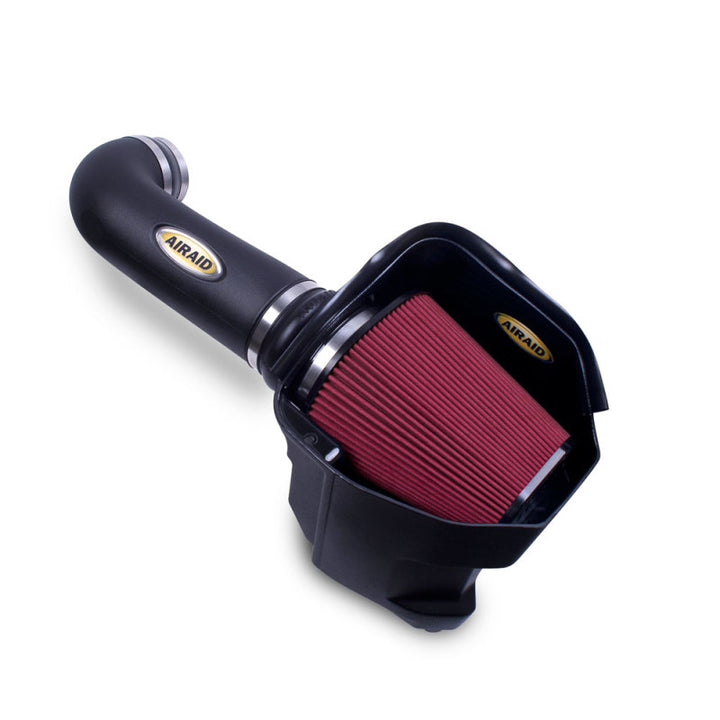 Airaid 11-14 Dodge Charger/Challenger MXP Intake System w/ Tube (Oiled / Red Media) - Bull Strap