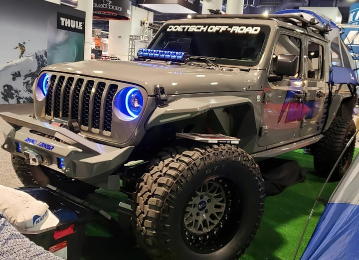 Oracle Oculus Bi-LED Projector Headlights for Jeep JL/Gladiator JT - w/ BC1 Controller - Bull Strap