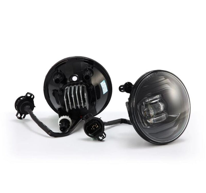 AlphaRex Universal Chevrolet/GMC/Pontiac DoubleTap Dual Color LED Projector Fog Lights - White/Amber - Bull Strap