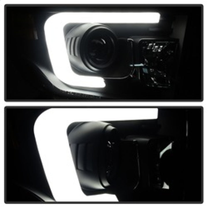 Spyder Toyota Tundra 2014-2016 Projector Headlights Light Bar DRL Black Smoke PRO-YD-TTU14-DRL-BSM - Bull Strap