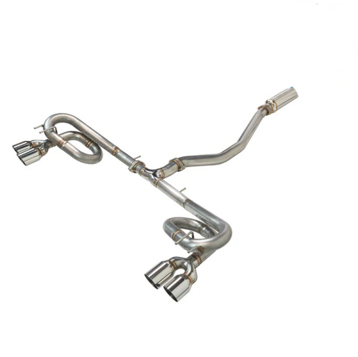 Remark 2022+ Honda Civic Hatchback Sport Touring FL1 (Link Loop) Catback Exhaust Stainless Steel Tip - Bull Strap