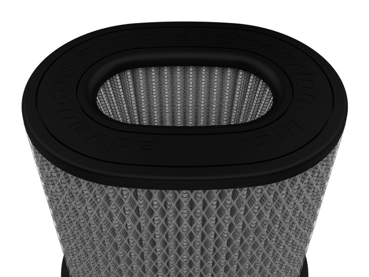aFe MagnumFLOW HD Air Filters Pro Dry S Oval 7in X 4.75in F 9in X 7in T X 9H - Bull Strap