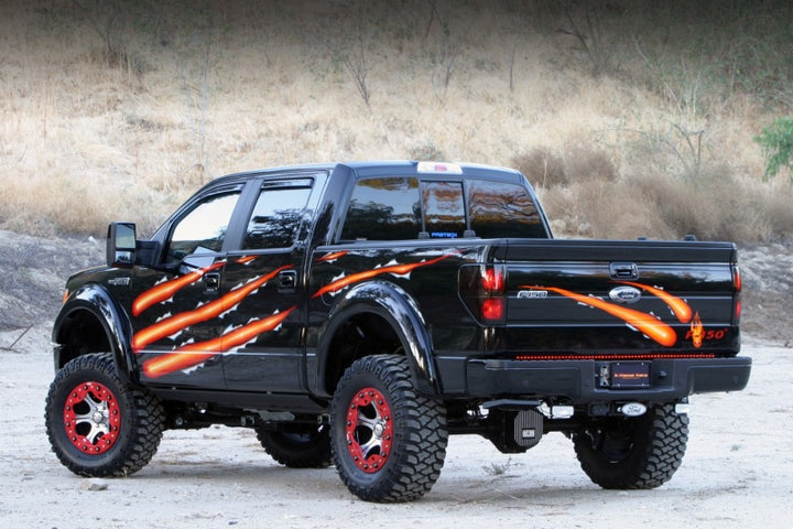 AMP Research 2009-2014 Ford F150 All Cabs PowerStep - Black - Bull Strap