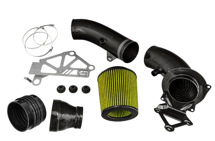 AWE Tuning Audi RS3 / TT RS S-FLO Open Carbon Fiber Intake - Bull Strap