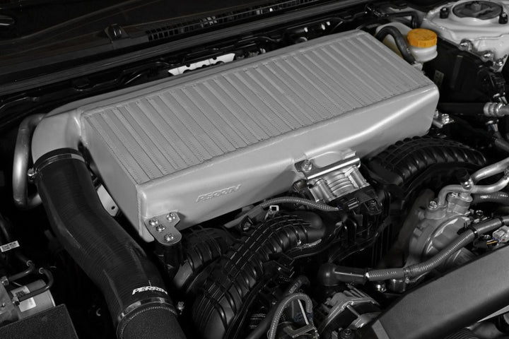 PERRIN 22-25 Subaru WRX / 19-25 Ascent / 20-25 Outback & Legacy Turbo Top Mount Intercooler - Silver - Bull Strap