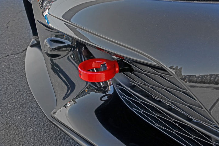 PERRIN 20-25 Toyota Supra Tow Hook Kit (Front) - Red - Bull Strap