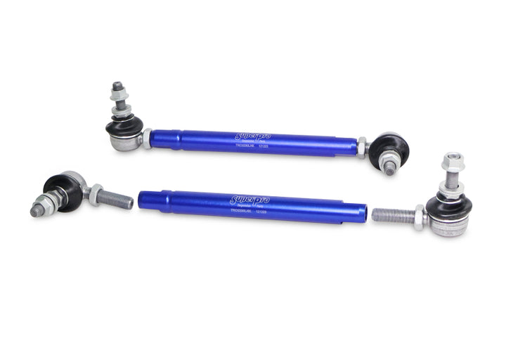 SuperPro 2004 Mazda 3 i Front HD Adjustable End Link Set (10mm Studs 254mm to 305mm) - Bull Strap