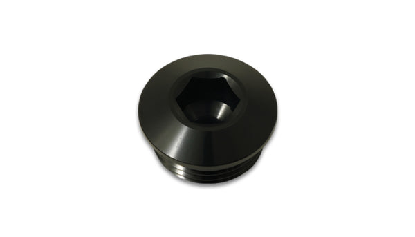 Vibrant Aluminum 34AN ORB Low Profile Port Plug - Anodized Black - Bull Strap