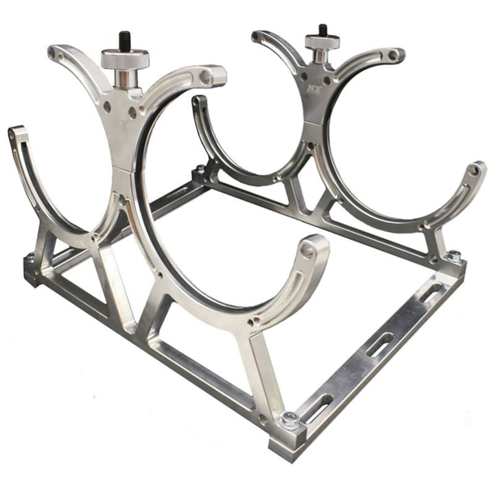 Nitrous Express Billet Bracket for Dual 10 Or 15lb N2O Bottle Incl Floor Mounts - Bull Strap