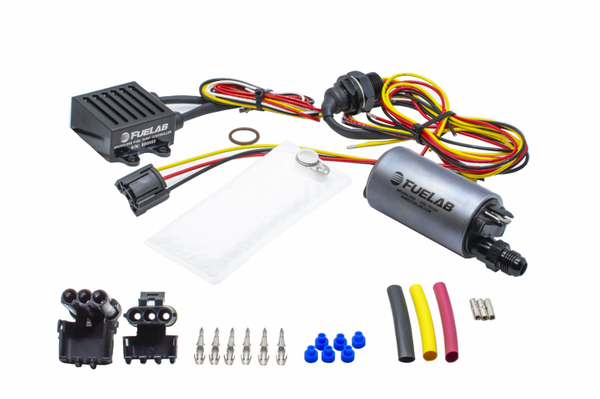 Fuelab 253 In-Tank Brushless Fuel Pump Kit w/-6AN Outlet/72002/74101/Pre-Filter - 500 LPH - Bull Strap