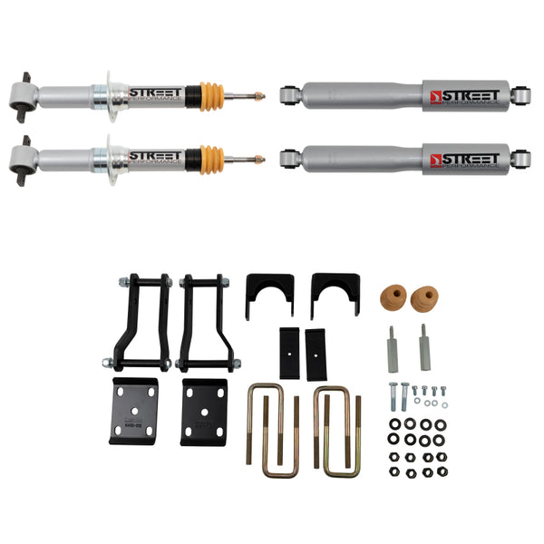 Belltech LOWERING Kit 2019+ Ford Ranger 4WD 2in Front/4in Rear - Bull Strap