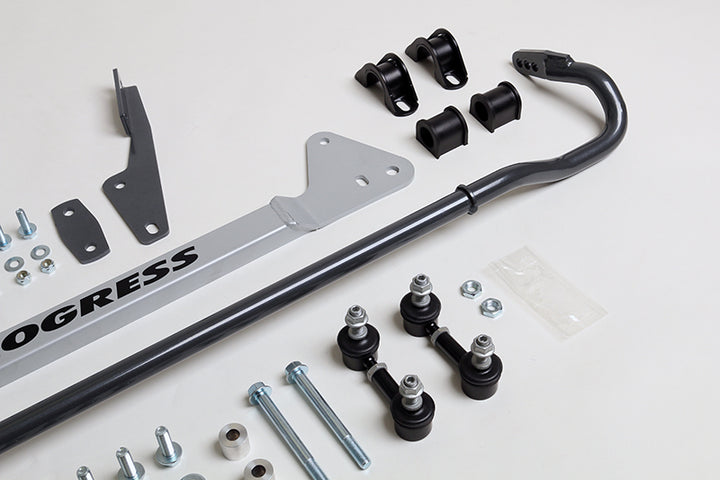 Progress Tech 88-91 Honda Civic HB/CRX Rear Sway Bar (22mm Adj) - Bull Strap