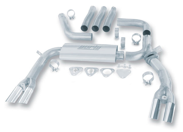 Borla 84-92 Chevrolet Camaro / Pontiac Trans Am 5.0L/5.7L V8 3in Adj SS Cat-Back Exhaust w/ Adapters - Bull Strap