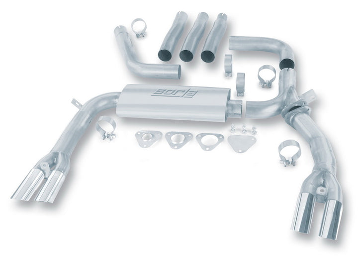 Borla 84-92 Chevrolet Camaro / Pontiac Trans Am 5.0L/5.7L V8 3in Adj SS Cat-Back Exhaust w/ Adapters - Bull Strap