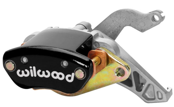 Wilwood Caliper-MC4 Mechanical-R/H - Black w/ Logo 1.19in Piston .81in Disc - Bull Strap